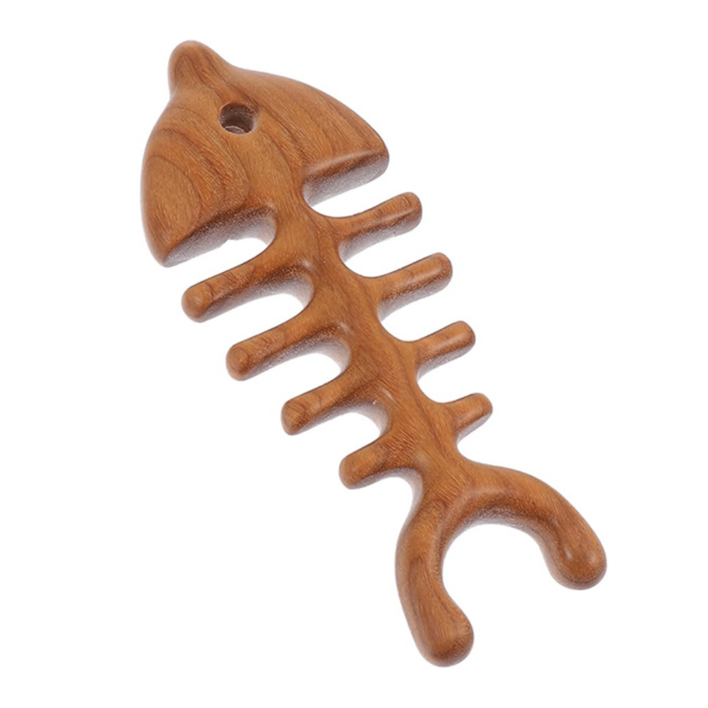 fish-wod ماساژور اسکالپ چوبی ماهی